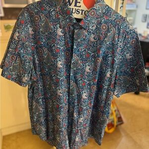 Robert Graham Blue Paisley Button Up